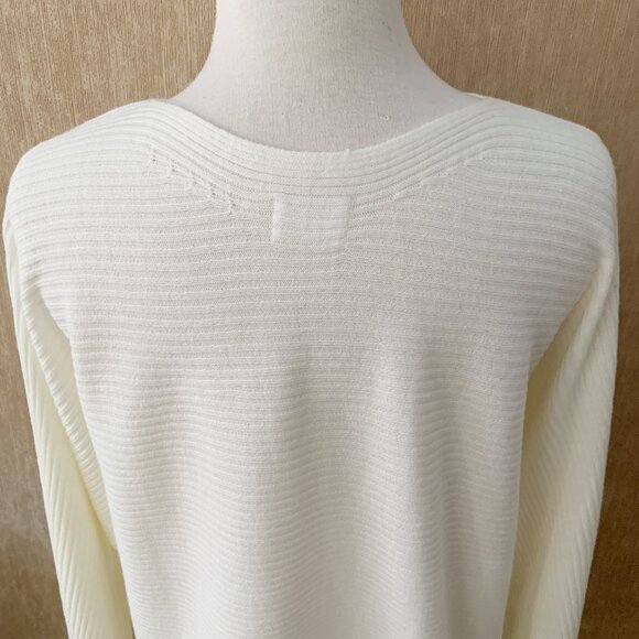 Ardene Ivory Dolman Sleeve Knit Sweater | Size Large - Picture 7 of 14